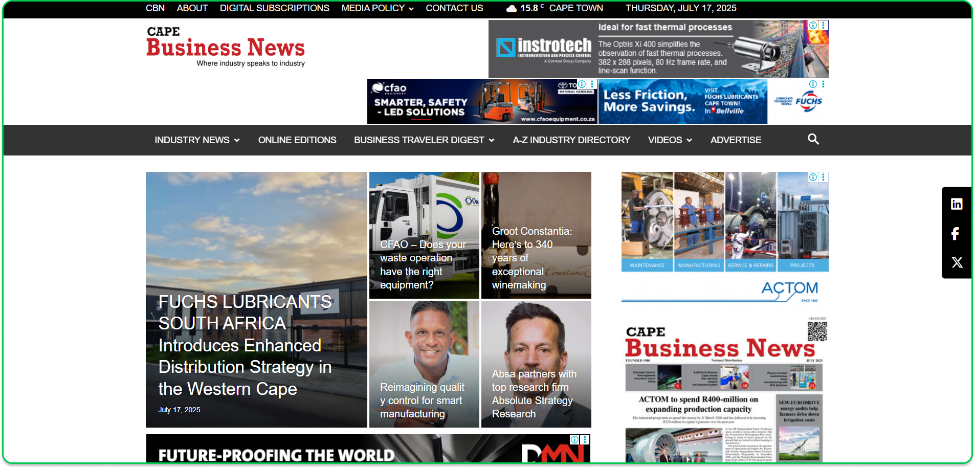 Cape Business News project website
